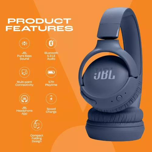 JBL Tune 520BT Wireless Blue 3