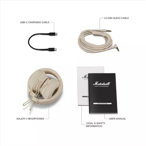 Marshall Major V Wireless Cream 4