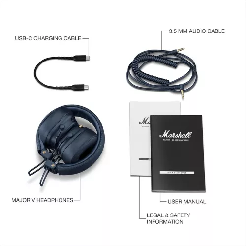 Marshall Major V Wireless Midnight Blue 4